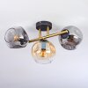 Ripoll Plafondlamp, Kogellampje Goud, Zwart, 3-lichts