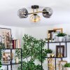 Ripoll Plafondlamp, Kogellampje Goud, Zwart, 3-lichts