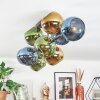 Koyoto Plafondlamp, Kogellampje Blauw, Goud, Groen, 10-lichts