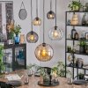 Koyoto Hanglamp, Kogellampje, Hanglamp Amber, Duidelijk, Rookkleurig, 5-lichts