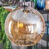 Koyoto Hanglamp, Kogellampje, Hanglamp Amber, Duidelijk, Rookkleurig, 5-lichts