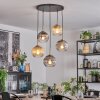 Koyoto Hanglamp, Kogellampje, Hanglamp Goud, Zwart, 5-lichts