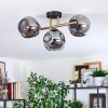 Ripoll Plafondlamp, Kogellampje Goud, Zwart, 3-lichts