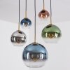 Koyoto Hanglamp, Kogellampje, Hanglamp Goud, Zwart, 5-lichts