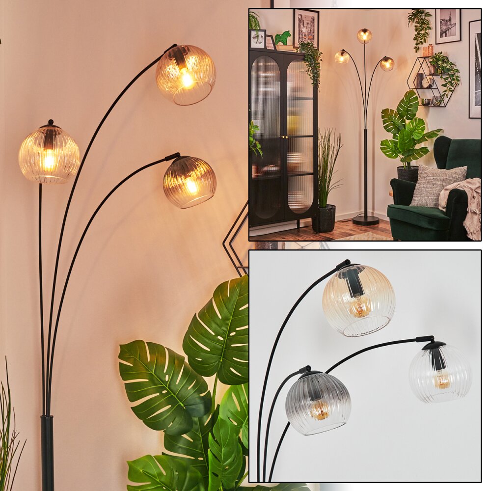 Koyoto Kogellampje, Staande lamp Amber, Duidelijk, Rookkleurig, 3-lichts main product photo