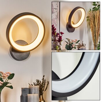 Delor Wandlamp LED Zwart, 1-licht, Kleurwisselaar Delor Wandlamp LED Zwart, 1-licht, Kleurwisselaar