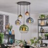 Koyoto Hanglamp, Kogellampje, Hanglamp Blauw, Chroom, Groen, Duidelijk, Koperkleurig, Rookkleurig, 5-lichts