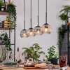 Koyoto Hanglamp, Kogellampje, Hanglamp Natuurlijke kleuren, Zwart, 4-lichts