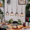 Koyoto Hanglamp, Kogellampje, Hanglamp Natuurlijke kleuren, Zwart, 4-lichts