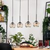 Koyoto Hanglamp, Kogellampje, Hanglamp Natuurlijke kleuren, Zwart, 4-lichts