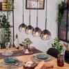 Koyoto Hanglamp, Kogellampje, Hanglamp Natuurlijke kleuren, Zwart, 4-lichts