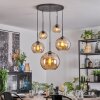 Koyoto Hanglamp, Kogellampje, Hanglamp Amber, 5-lichts