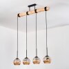 Ripoll Hanglamp, Kogellampje, Hanglamp Natuurlijke kleuren, Zwart, 4-lichts