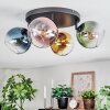 Koyoto Plafondlamp, Kogellampje Blauw, Goud, Groen, Duidelijk, Koperkleurig, 4-lichts