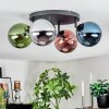 Gastor Plafondlamp, Kogellampje Blauw, Chroom, Groen, Koperkleurig, Rookkleurig, 4-lichts