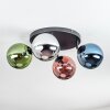 Gastor Plafondlamp, Kogellampje Blauw, Chroom, Groen, Koperkleurig, Rookkleurig, 4-lichts