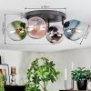 Gastor Plafondlamp, Kogellampje Blauw, Chroom, Groen, Duidelijk, Koperkleurig, Rookkleurig, 4-lichts
