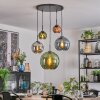 Koyoto Hanglamp, Kogellampje, Hanglamp Blauw, Chroom, Groen, Koperkleurig, Rookkleurig, 5-lichts