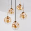 Ripoll Hanglamp, Kogellampje, Hanglamp Goud, Zwart, 5-lichts