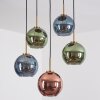 Koyoto Hanglamp, Kogellampje, Hanglamp Goud, Zwart, 5-lichts