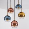Koyoto Hanglamp, Kogellampje, Hanglamp Goud, Zwart, 5-lichts