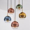 Koyoto Hanglamp, Kogellampje, Hanglamp Goud, Zwart, 5-lichts