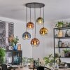 Koyoto Hanglamp, Kogellampje, Hanglamp Goud, Zwart, 5-lichts