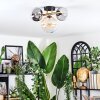 Chehalis Plafondlamp, Kogellampje Goud, Zwart, 3-lichts