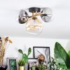 Chehalis Plafondlamp, Kogellampje Goud, Zwart, 3-lichts