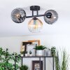 Koyoto Plafondlamp, Kogellampje Amber, Duidelijk, Rookkleurig, 3-lichts