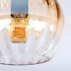 Koyoto Plafondlamp, Kogellampje Amber, Duidelijk, Rookkleurig, 3-lichts