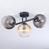 Koyoto Plafondlamp, Kogellampje Amber, Duidelijk, Rookkleurig, 3-lichts