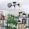 Koyoto Plafondlamp, Kogellampje Amber, Duidelijk, Rookkleurig, 3-lichts