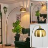Baloca Staande lamp, Booglampen Messing, Zwart, Wit, 1-licht