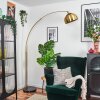Baloca Staande lamp, Booglampen Messing, Zwart, Wit, 1-licht