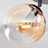 Gastor Plafondlamp, Kogellampje Amber, Duidelijk, Rookkleurig, 4-lichts