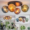 Koyoto Plafondlamp, Kogellampje Blauw, Goud, Groen, Koperkleurig, 4-lichts