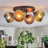 Koyoto Plafondlamp, Kogellampje Blauw, Goud, Groen, Koperkleurig, 4-lichts