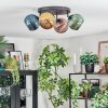Koyoto Plafondlamp, Kogellampje Blauw, Goud, Groen, Koperkleurig, 4-lichts