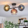 Koyoto Plafondlamp, Kogellampje Blauw, Groen, Duidelijk, Koperkleurig, 3-lichts