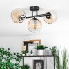 Koyoto Plafondlamp, Kogellampje Amber, Duidelijk, 3-lichts