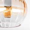 Koyoto Plafondlamp, Kogellampje Amber, Duidelijk, 3-lichts