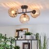Koyoto Plafondlamp, Kogellampje Amber, Duidelijk, 3-lichts