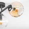 Koyoto Plafondlamp, Kogellampje Amber, Duidelijk, Rookkleurig, 3-lichts