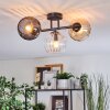 Koyoto Plafondlamp, Kogellampje Amber, Duidelijk, Rookkleurig, 3-lichts