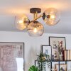 Koyoto Plafondlamp, Kogellampje Goud, Zwart, 3-lichts
