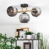 Ripoll Plafondlamp, Kogellampje Goud, Zwart, 3-lichts