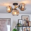 Ripoll Plafondlamp, Kogellampje Goud, Zwart, 3-lichts