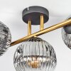 Ripoll Plafondlamp, Kogellampje Goud, Zwart, 3-lichts