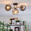 Ripoll Plafondlamp, Kogellampje Goud, Zwart, 3-lichts